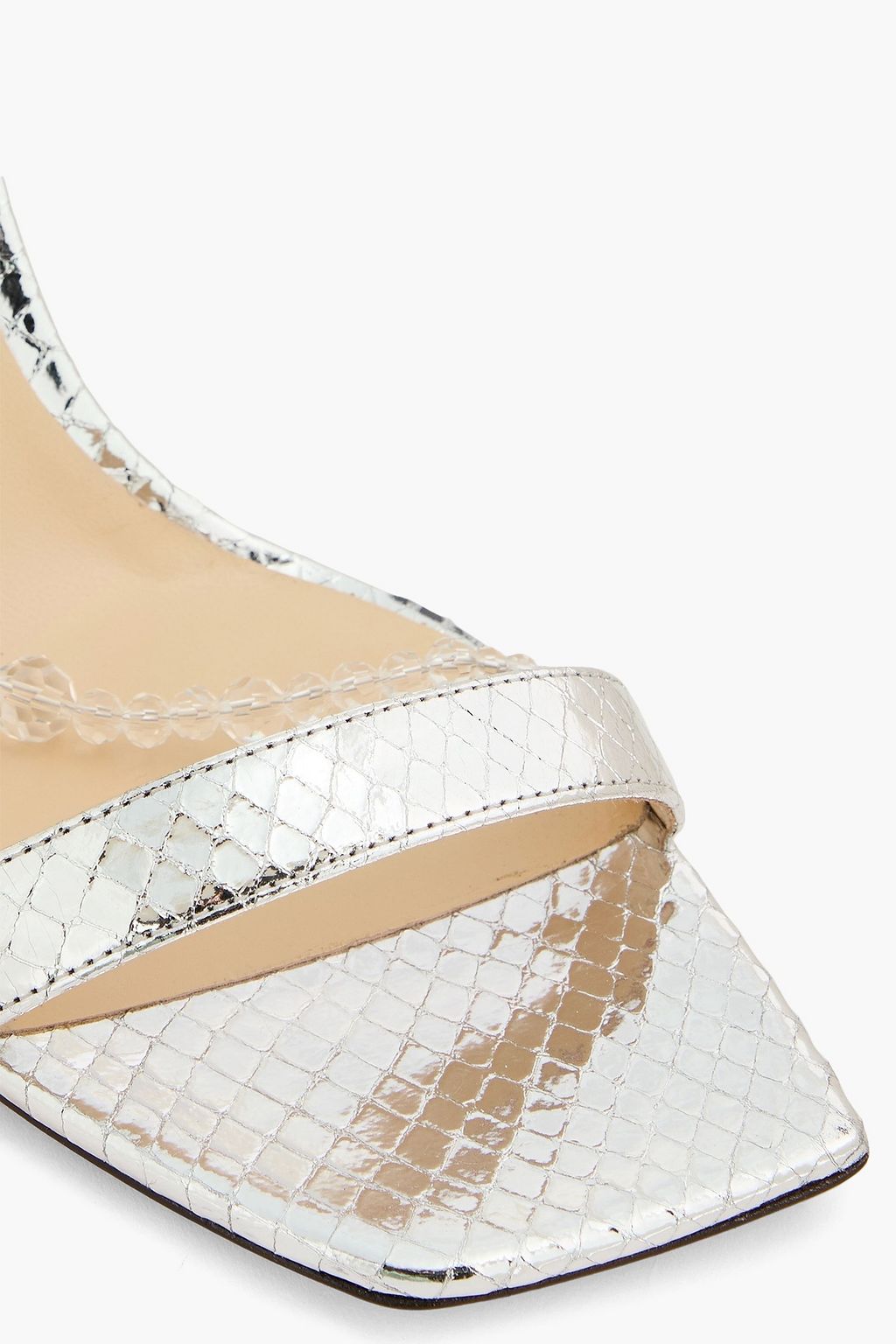 JIMMY CHOO スネーク風レザー サンダル