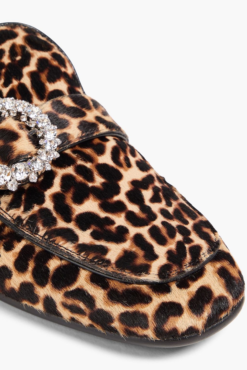 JIMMY CHOO ローファー クリスタル付き レオパードプリント