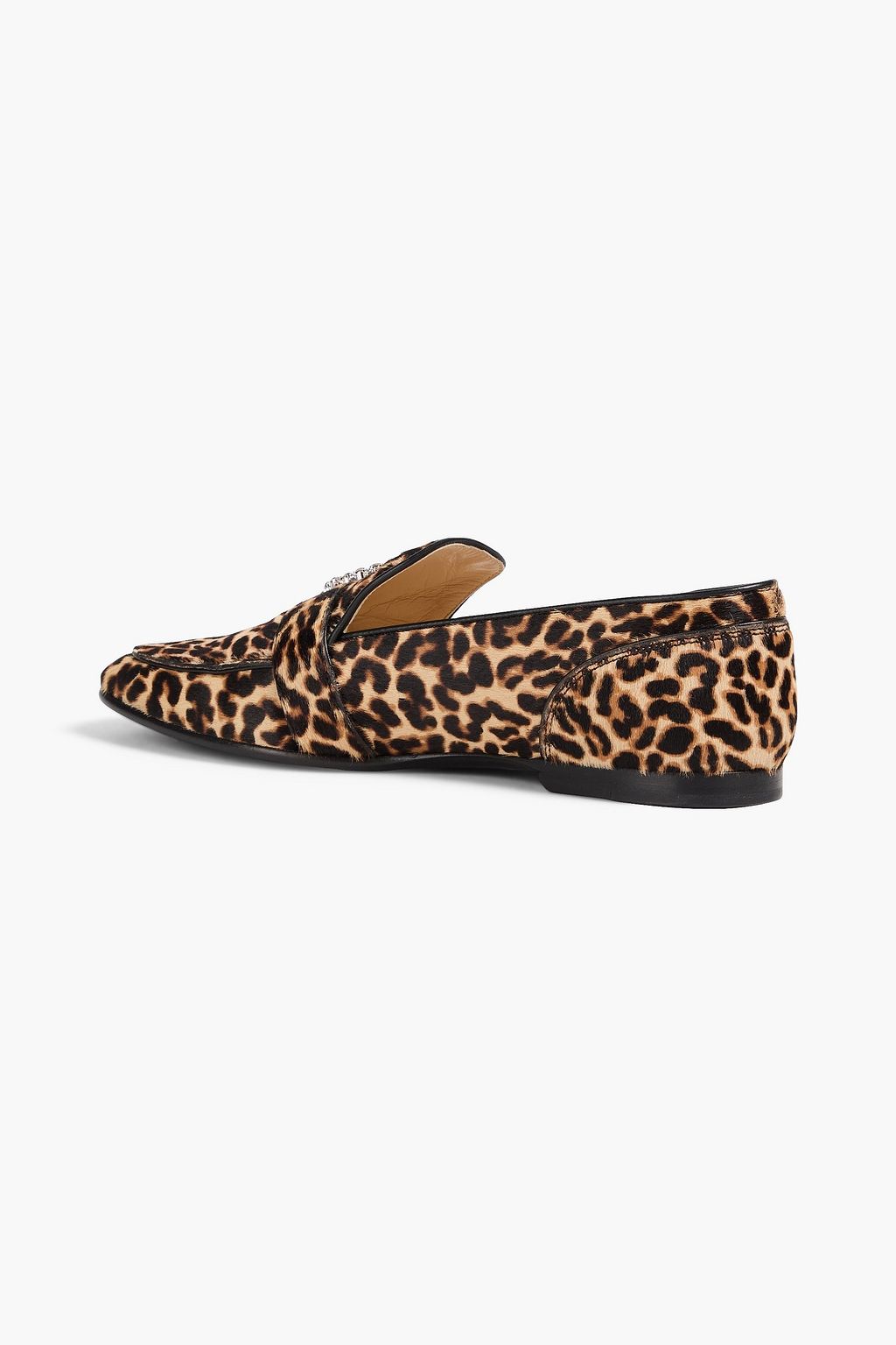 JIMMY CHOO ローファー クリスタル付き レオパードプリント