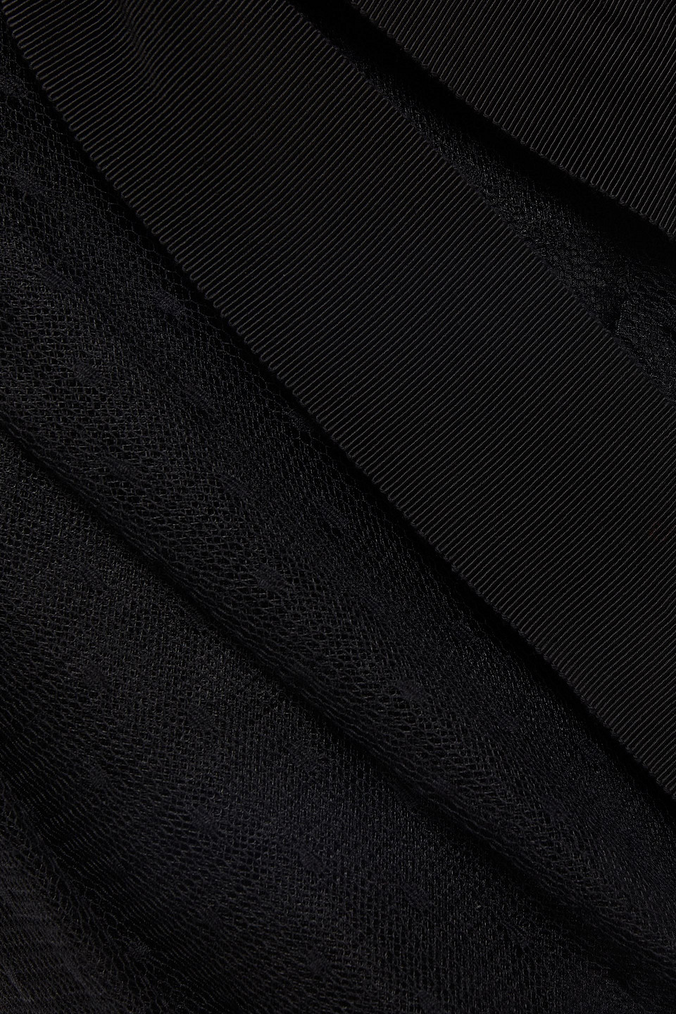 Red Valentino Belted Point D'esprit Tapered Pants In Black