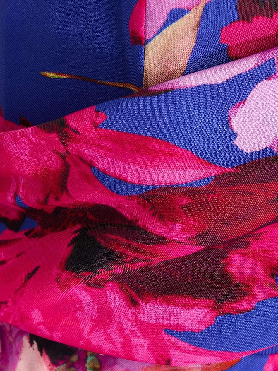 wrap-effect floral-print twill maxi dress