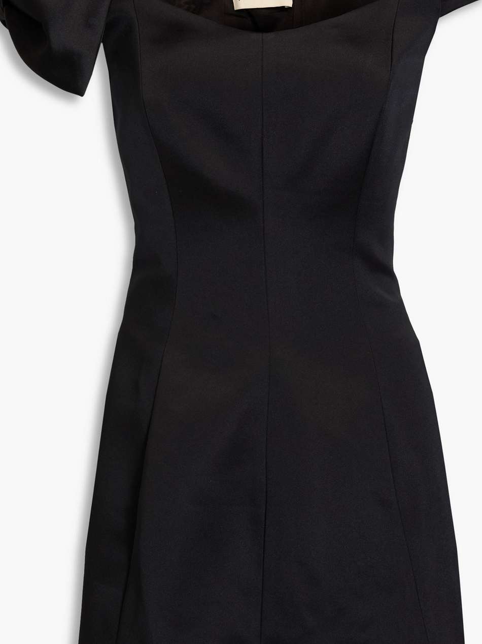 lily off-the-shoulder satin mini dress