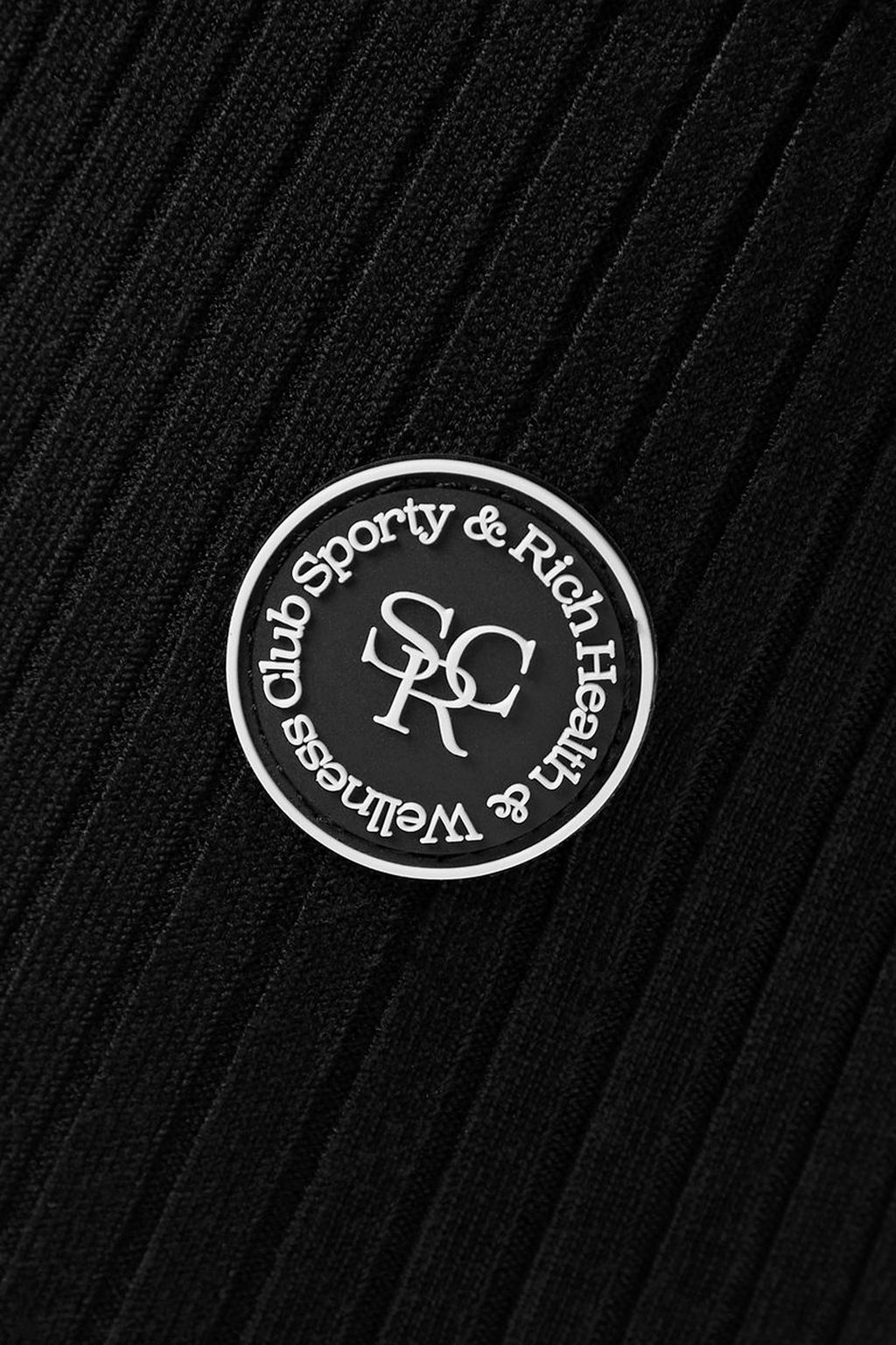 SPORTY & RICH リブニット ショートパンツ パッチ付き
