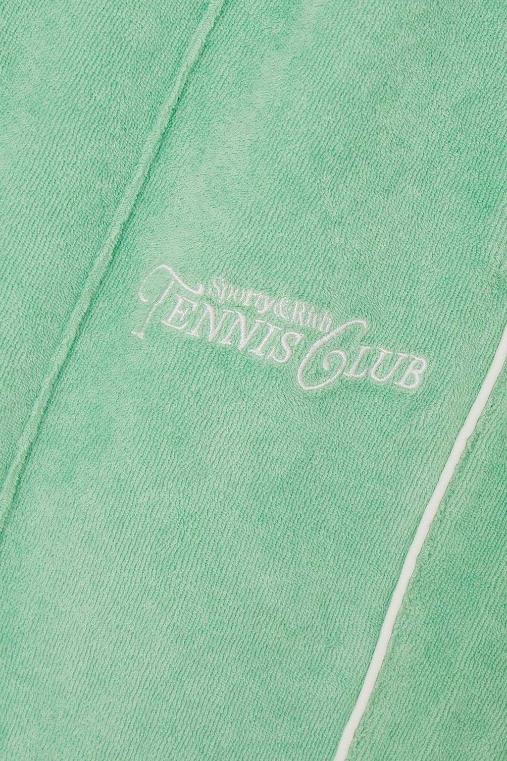 SPORTY & RICH Rizzoli Tennis embroidered cotton-terry track pants