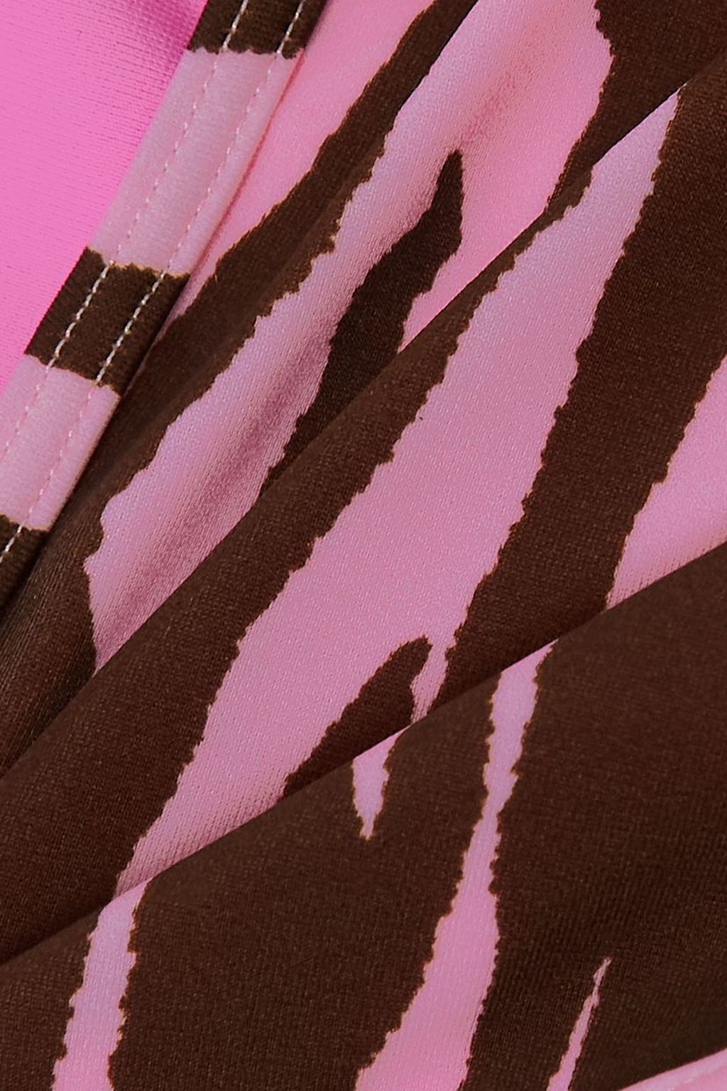 THE ATTICO Zebra-print triangle bikini