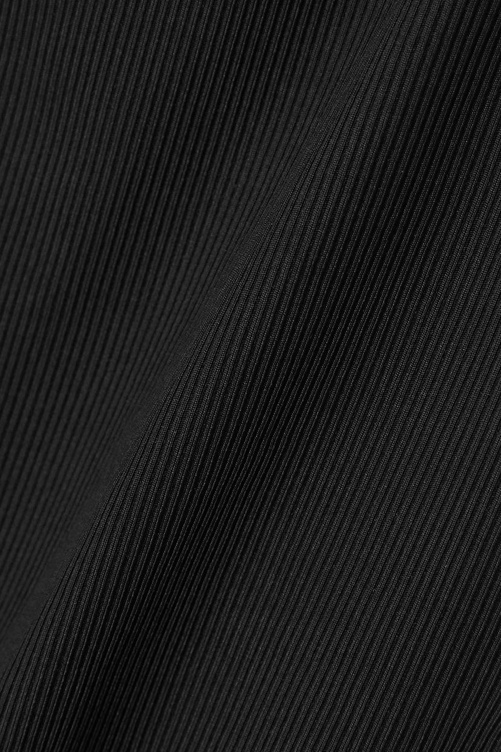 THE ATTICO Tie-detailed ribbed swimsuit