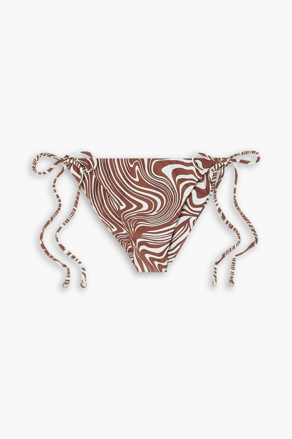 FAITHFULL AMBRA ZEBRA-PRINT STRETCH-ECONYL® BIKINI BRIEFS