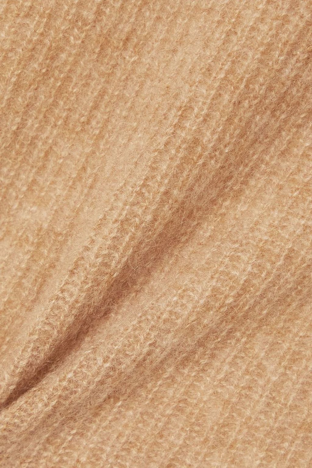SKIN بلوزة Portia بأكتاف متدلية من الكشمير المضلّع