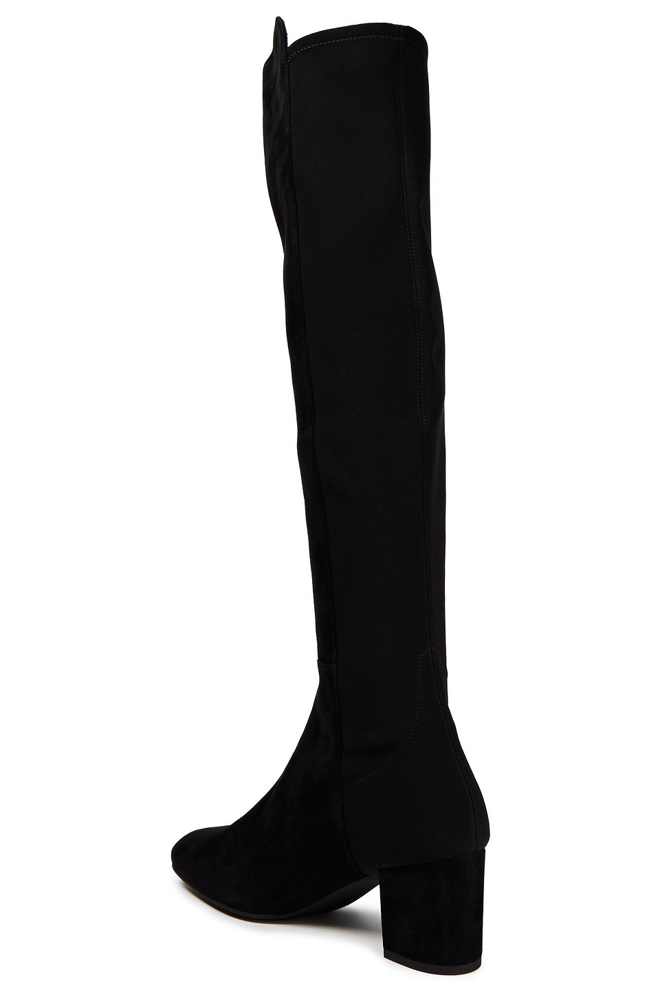 Shop Stuart Weitzman Microstretch And Suede Over-the-knee Boots In Black