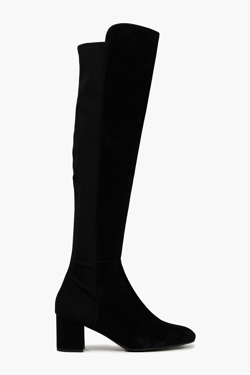 STUART WEITZMAN MICROSTRETCH AND SUEDE OVER-THE-KNEE BOOTS