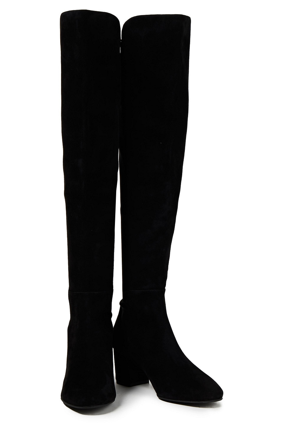 STUART WEITZMAN MICROSTRETCH AND SUEDE OVER-THE-KNEE BOOTS