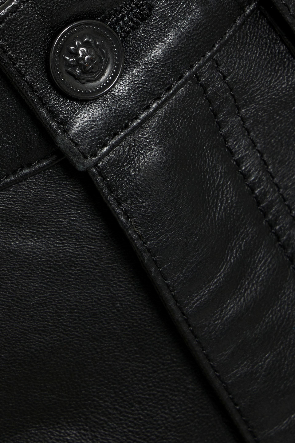 SLVRLAKE INDIANA LEATHER FLARED PANTS 