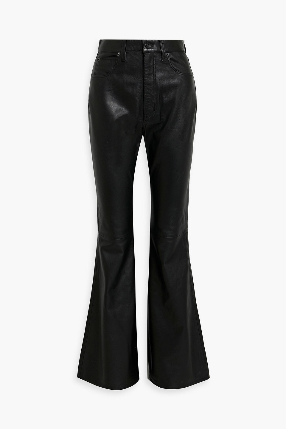 Slvrlake Indiana High-rise Flared Jeans In Black