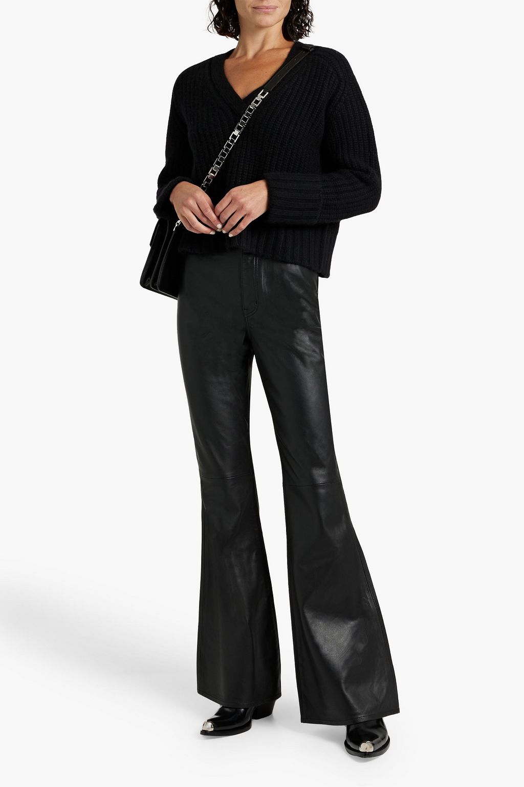 SLVRLAKE Indiana leather flared pants