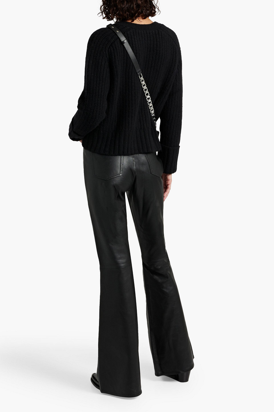 Autumn Cashmere Ribbed-knit Sweater In Black