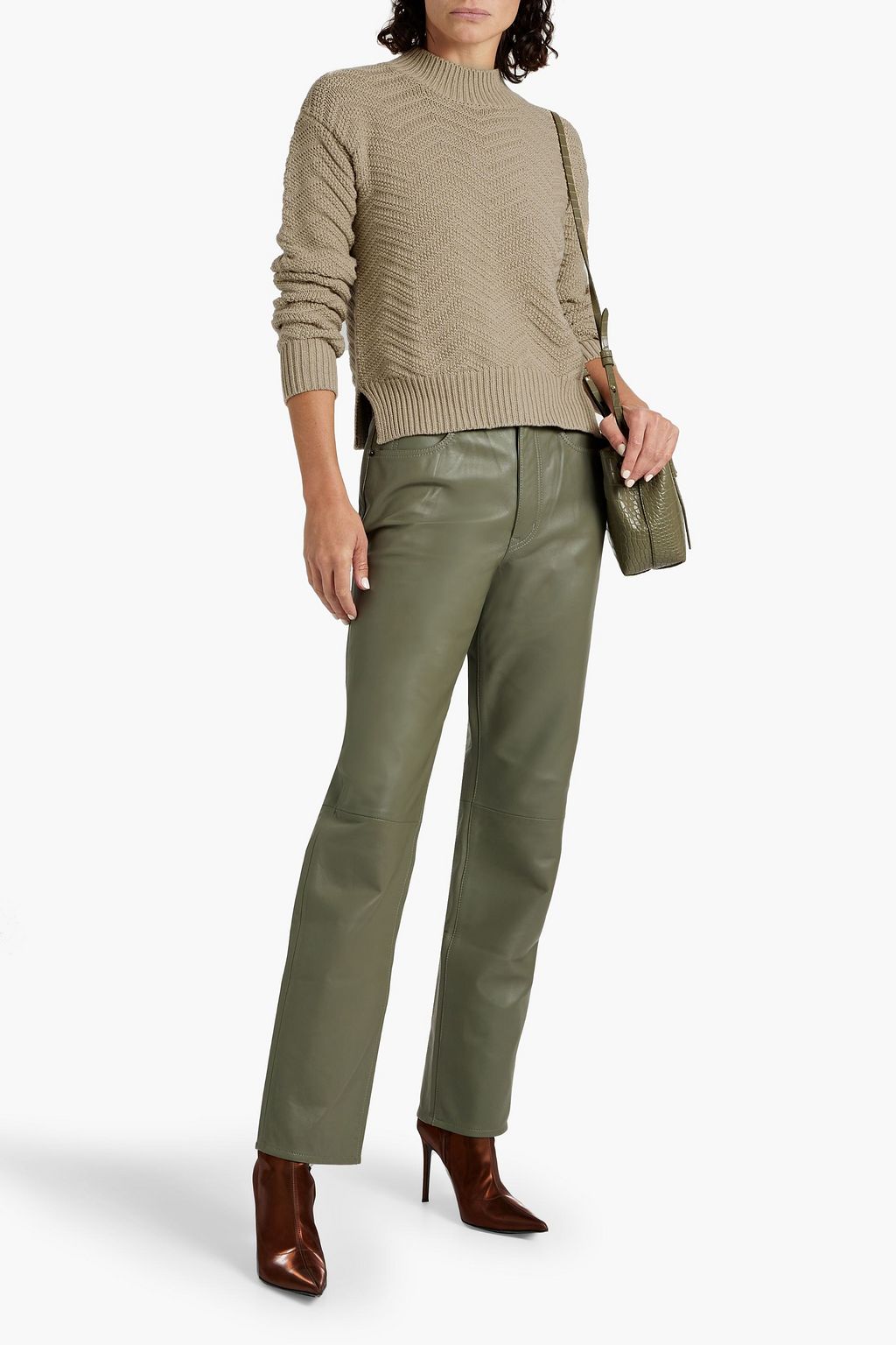 AUTUMN CASHMERE Jacquard-knit cotton sweater