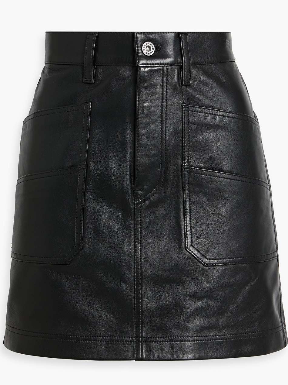 savior leather mini skirt