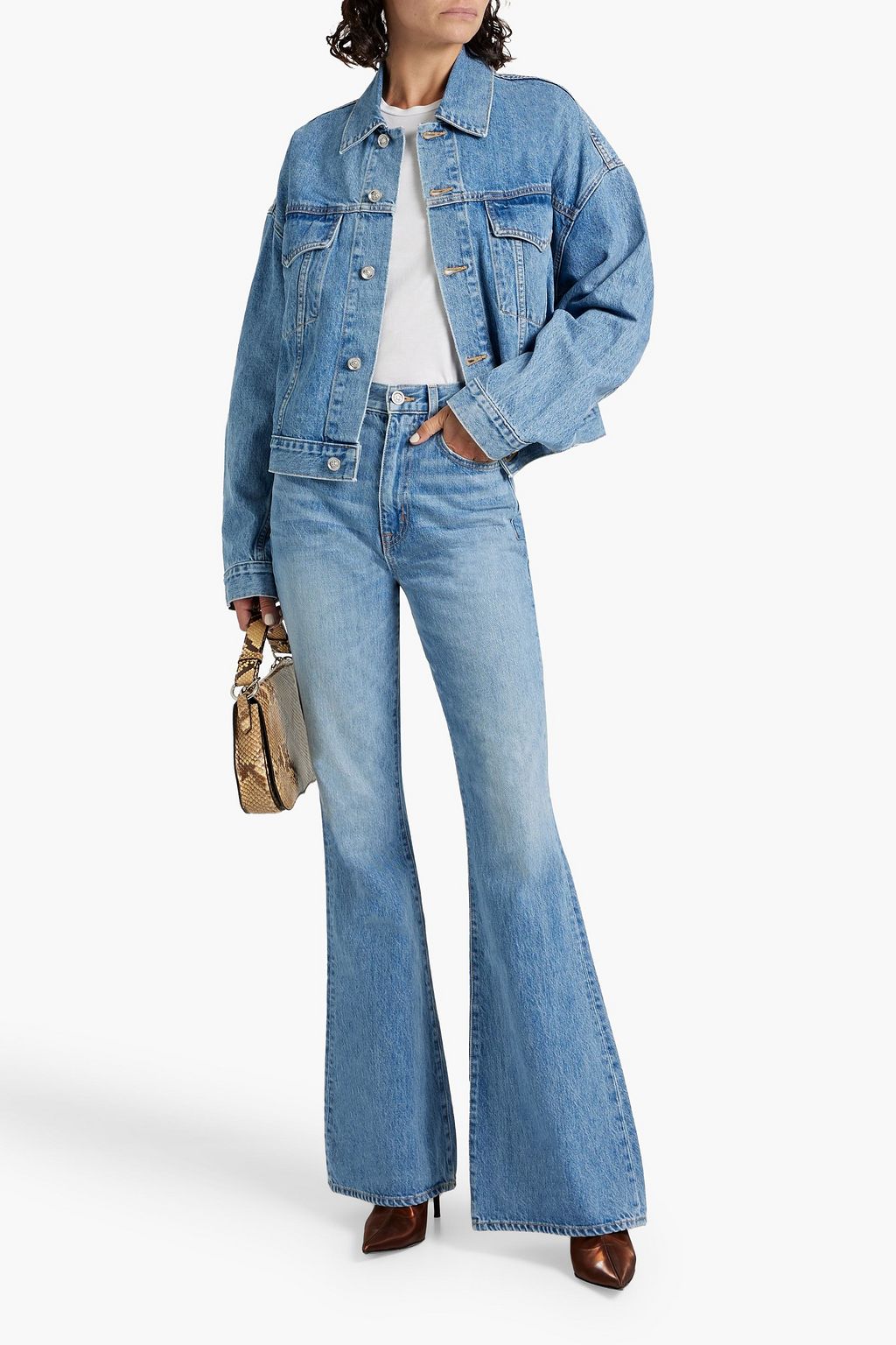 SLVRLAKE Indiana high-rise flared jeans