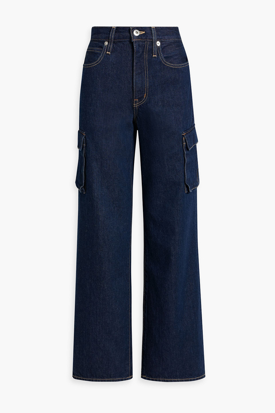 slvrlake - grace high-rise wide-leg cargo jeans - blue - 30