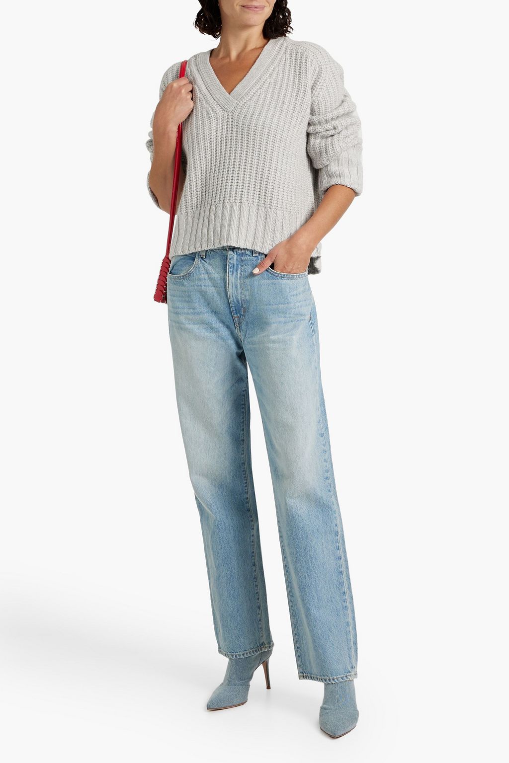 AUTUMN CASHMERE Ribbed-knit sweater