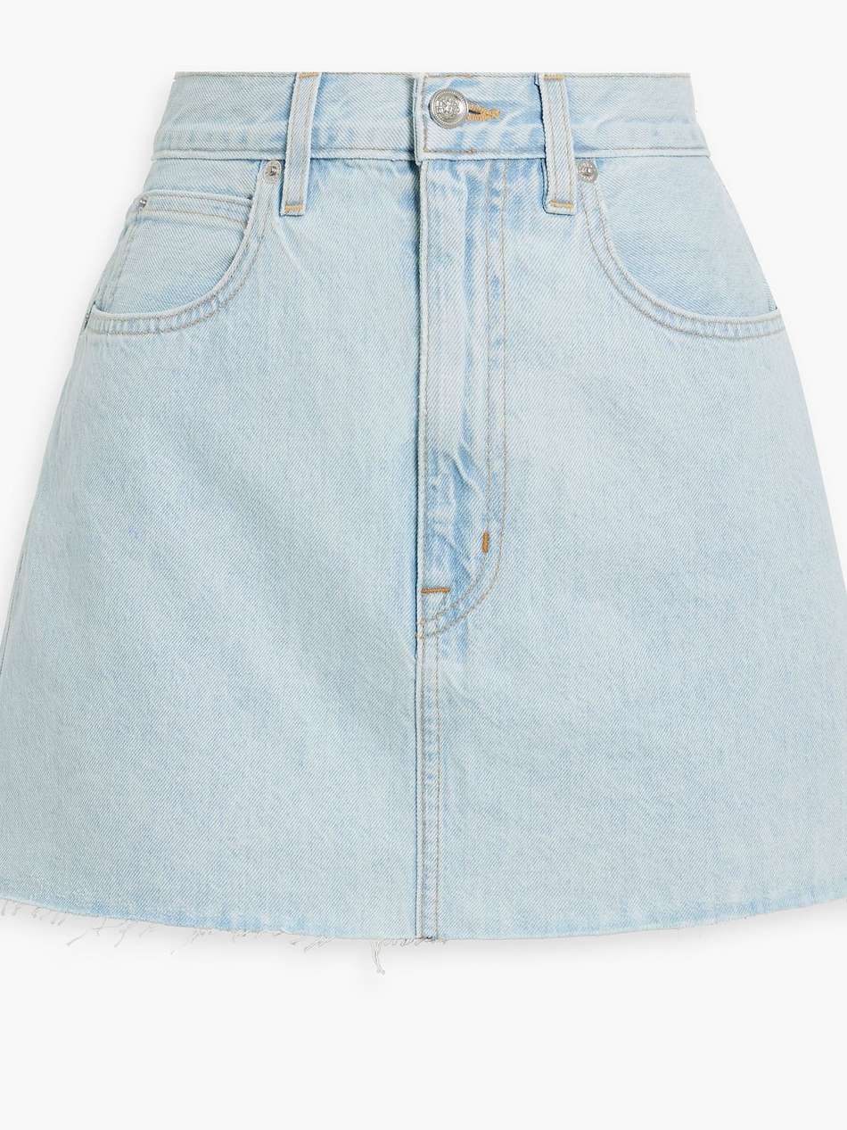 flame denim mini skirt