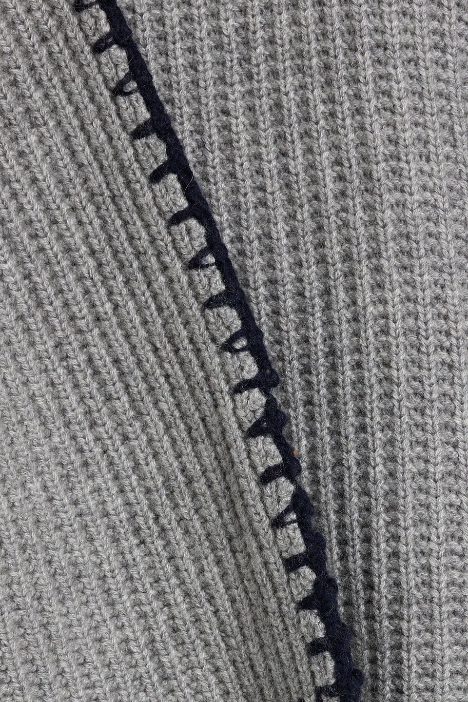 Autumn Cashmere Ribbed-knit Turtleneck Sweater In Gray
