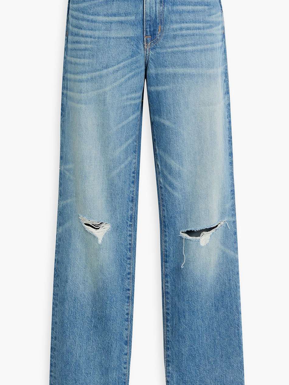 stella distressed high-rise straight-leg jeans