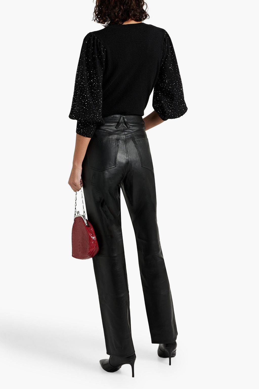 AUTUMN CASHMERE Crystal-embellished cashmere sweater