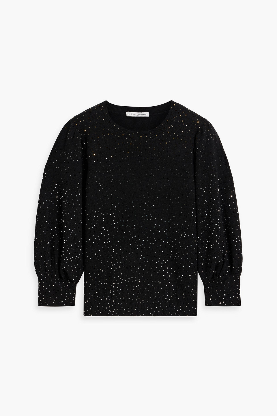 Autumn Cashmere Crystal-embellished Cashmere Sweater In Black