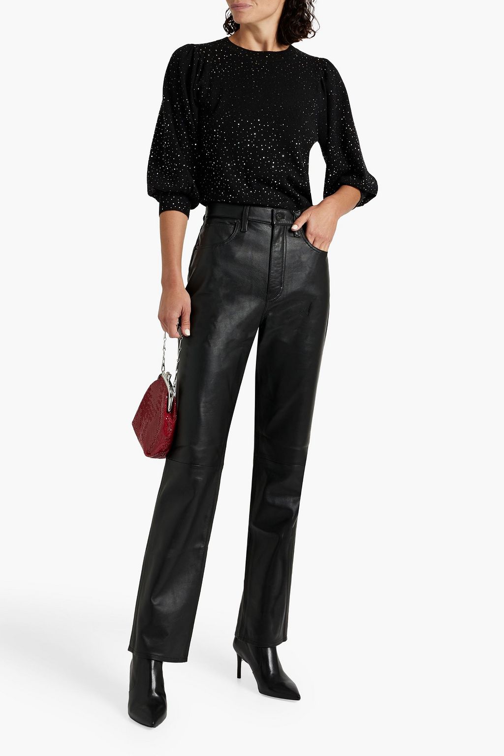 AUTUMN CASHMERE Crystal-embellished cashmere sweater