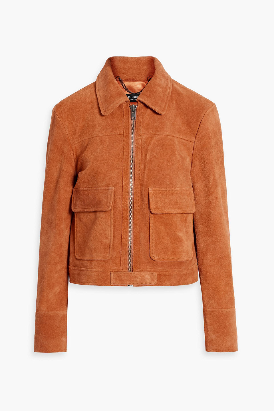 Muubaa Suede Jacket In Orange