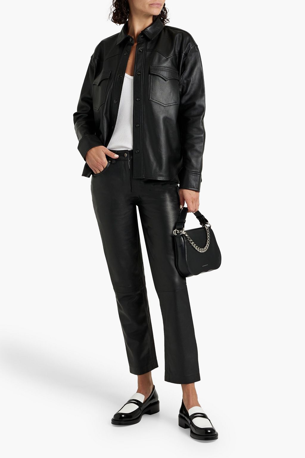 SLVRLAKE Cassidy leather shirt
