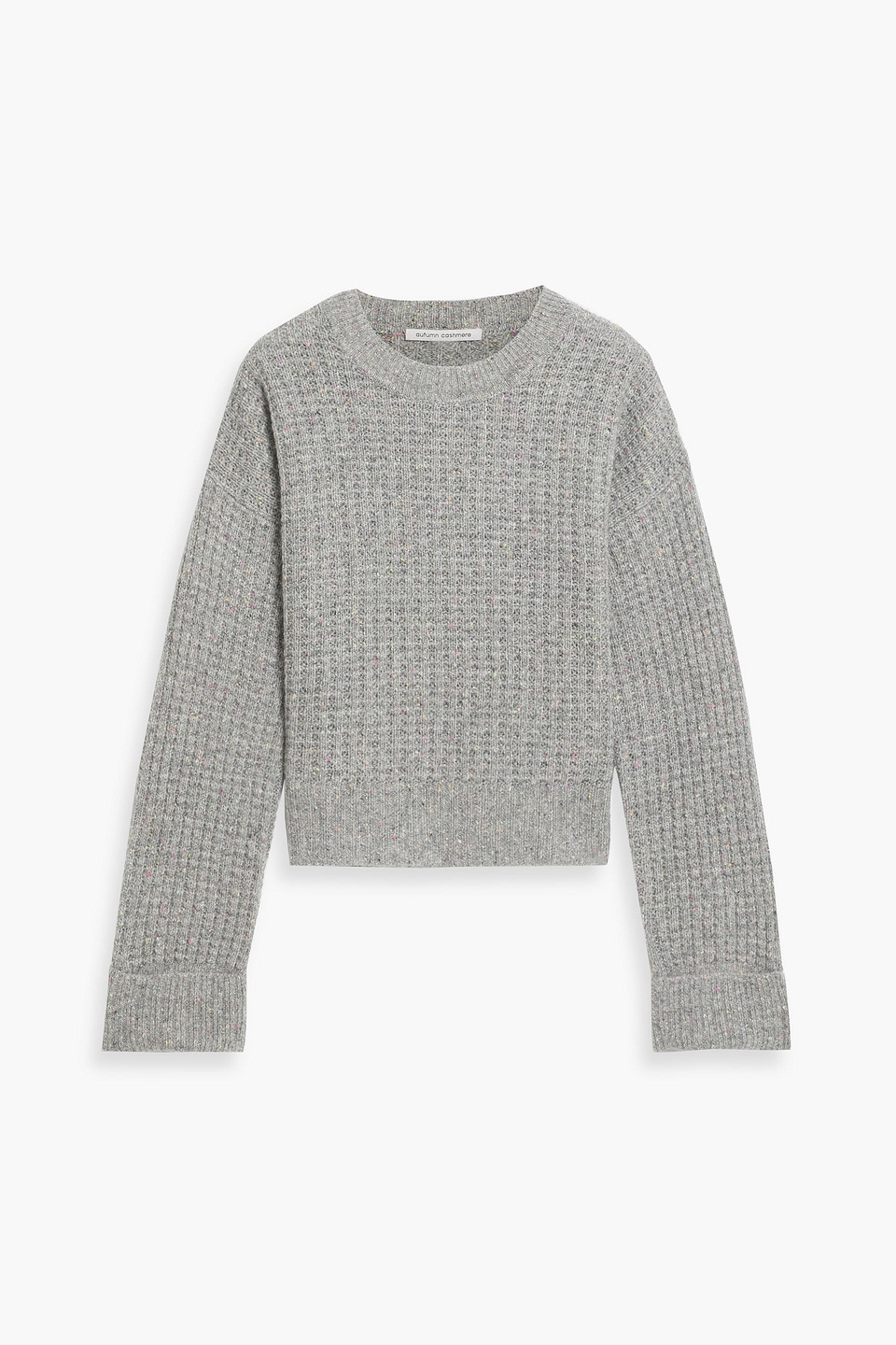 autumn cashmere - donegal cashmere sweater - gray - s
