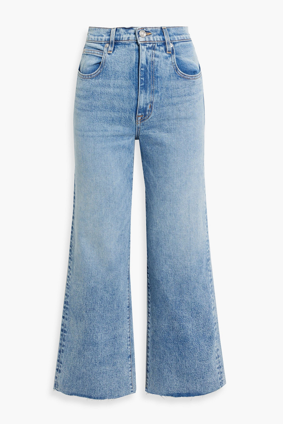 Grace cropped high-rise wide-leg jeans