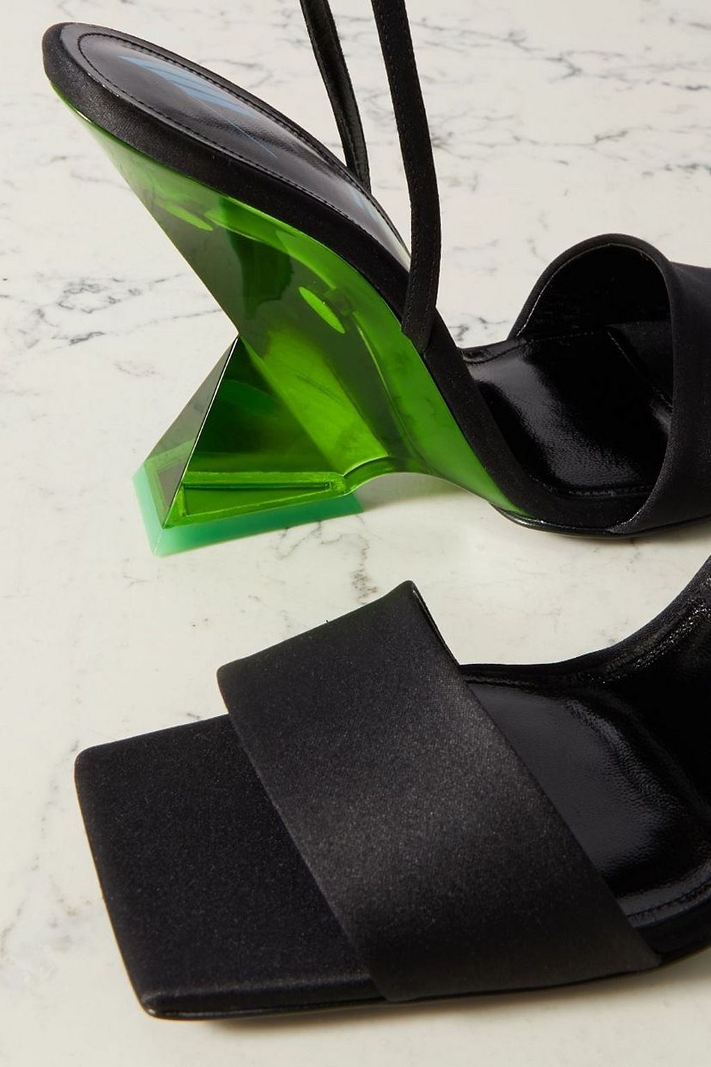 THE ATTICO Cheope satin wedge sandals