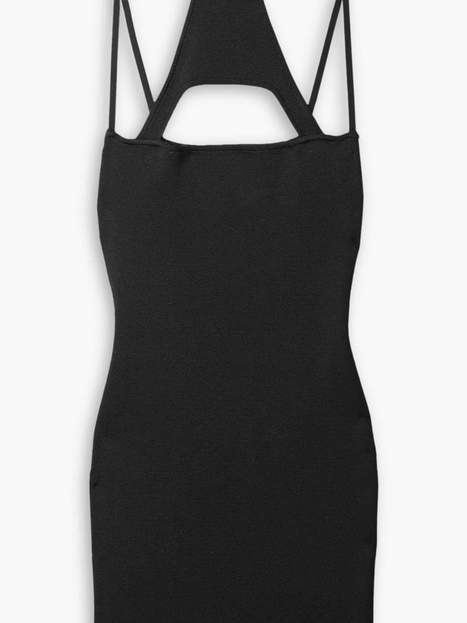 valrya cutout ponte halterneck mini dress