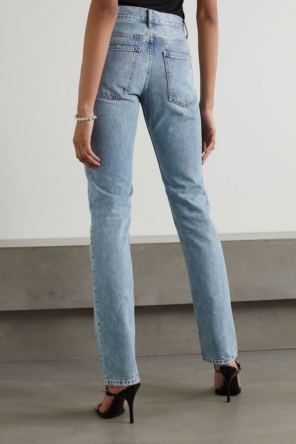 THE ATTICO High-rise straight-leg jeans