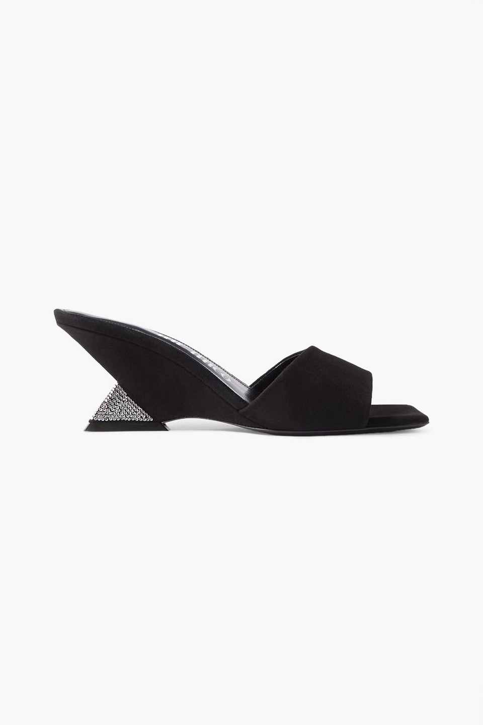 Cheope crystal-embellished suede mules