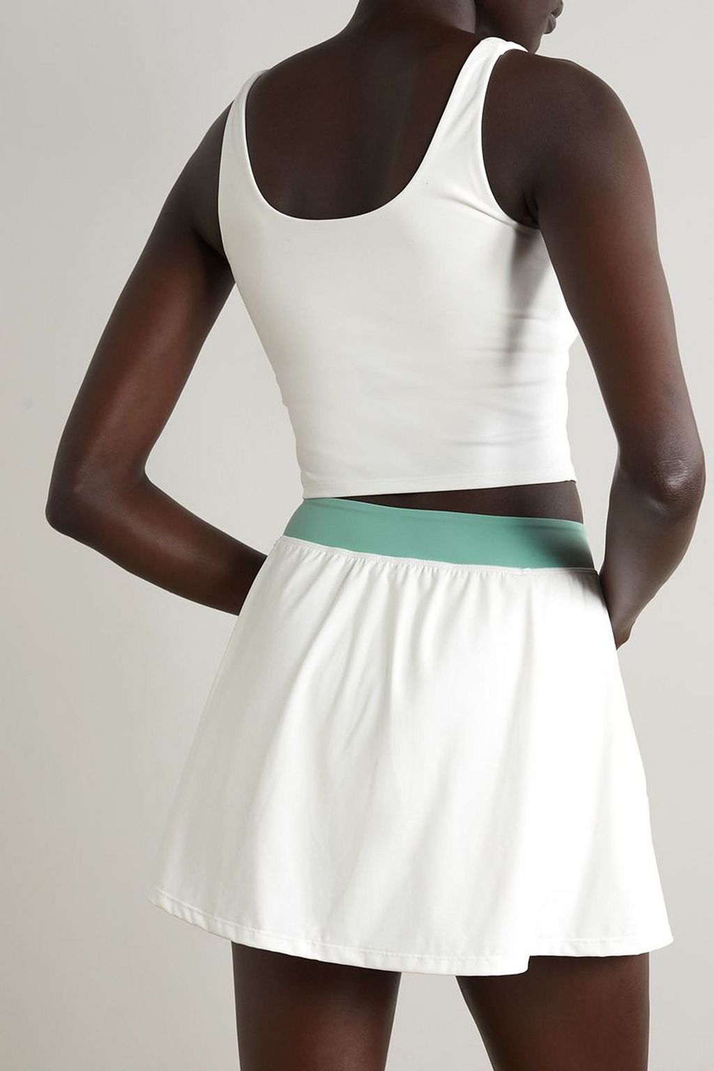 SPLITS59 Venus two-tone stretch tennis skirt