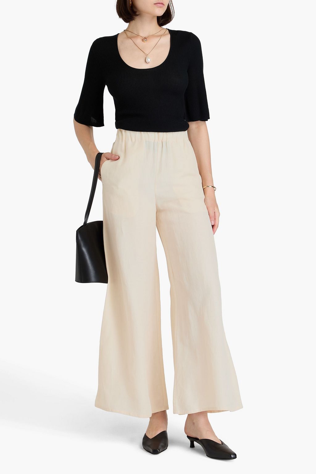 BY MALENE BIRGER بنطال "كامبين" بأرجل واسعة