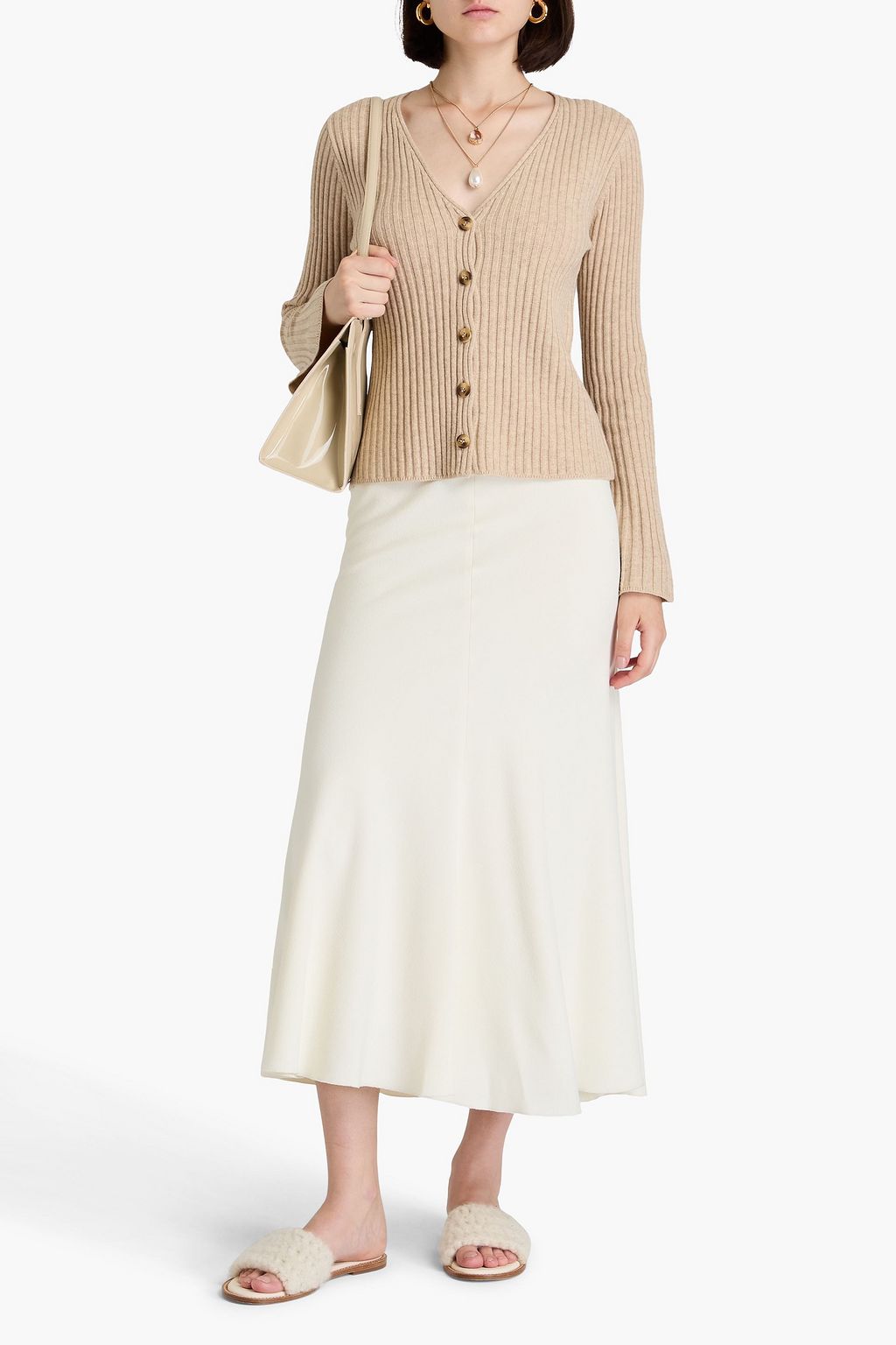 BY MALENE BIRGER كارديغان "سيران" من الصوف المضلّع