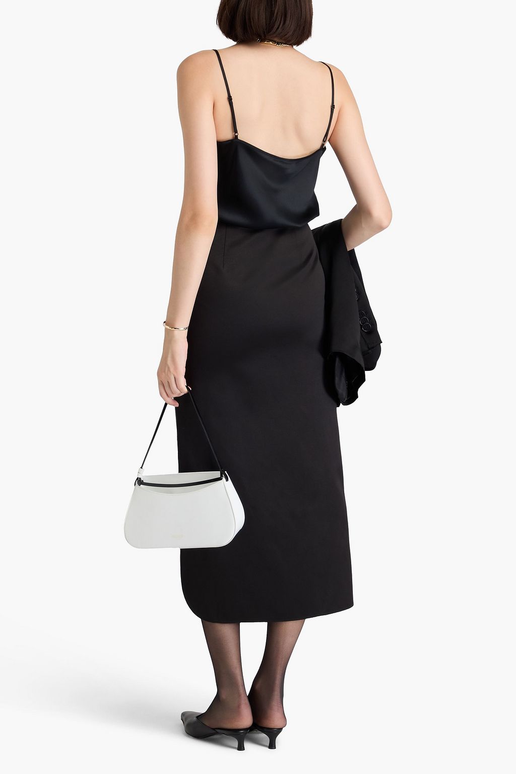 BY MALENE BIRGER 뒤셰스 새틴 미디 스커트