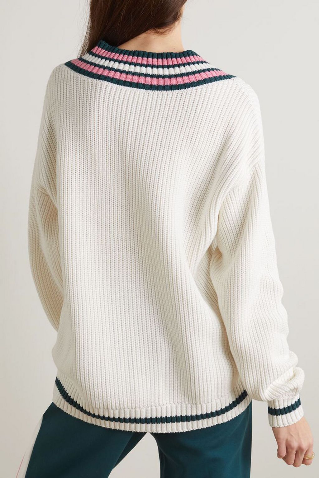 THE UPSIDE Louie striped cotton sweater