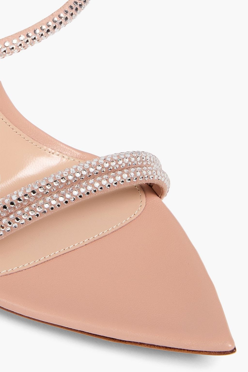 GIANVITO ROSSI Cannes Mules aus Veloursleder mit Kristallverzierung