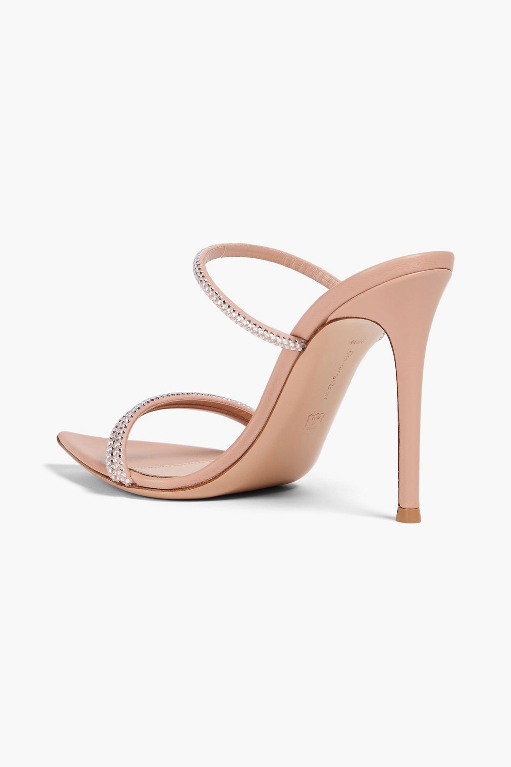 GIANVITO ROSSI Cannes Mules aus Veloursleder mit Kristallverzierung