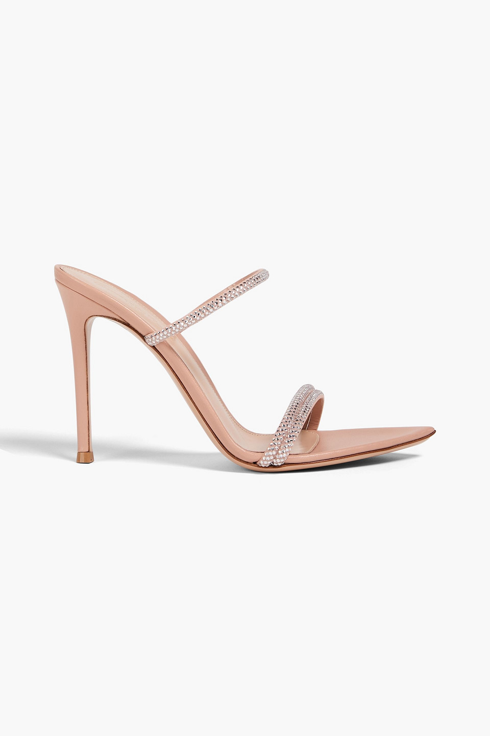 Gianvito Rossi Heeled Sandals Embellished With Rhinestone In Rougefarben