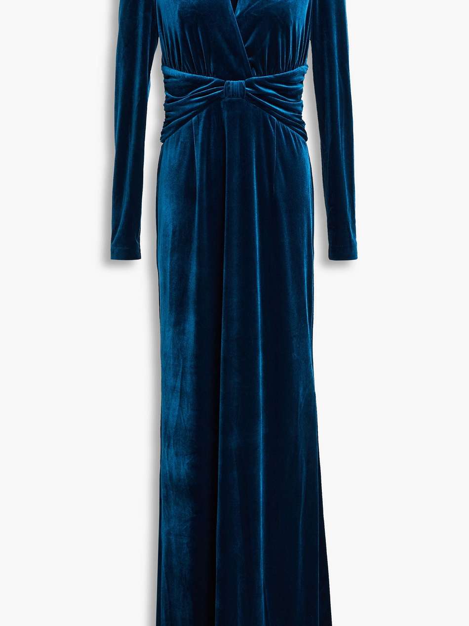 brandy ruched velvet gown