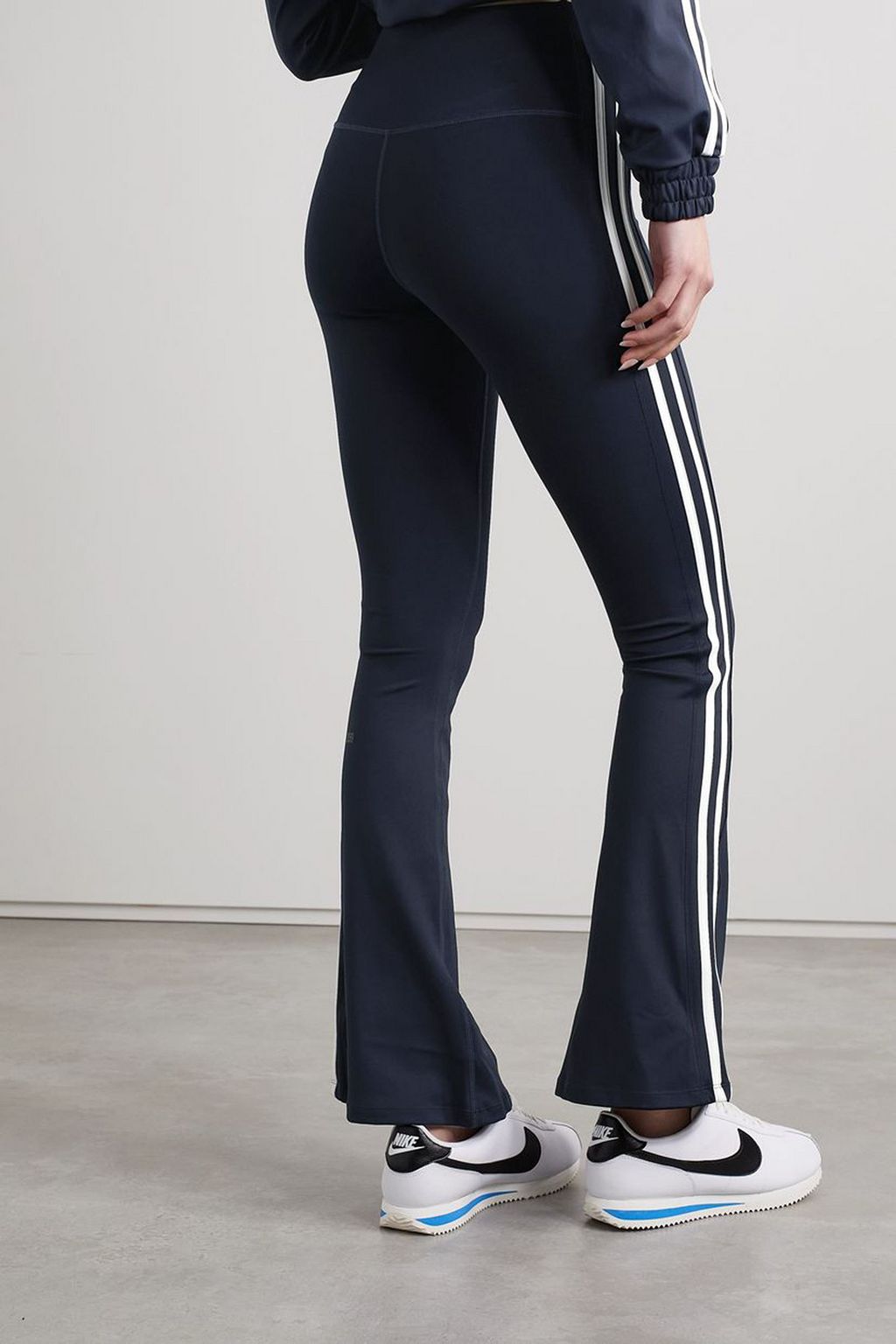 SPLITS59 Raquel Techflex striped stretch flared track pants