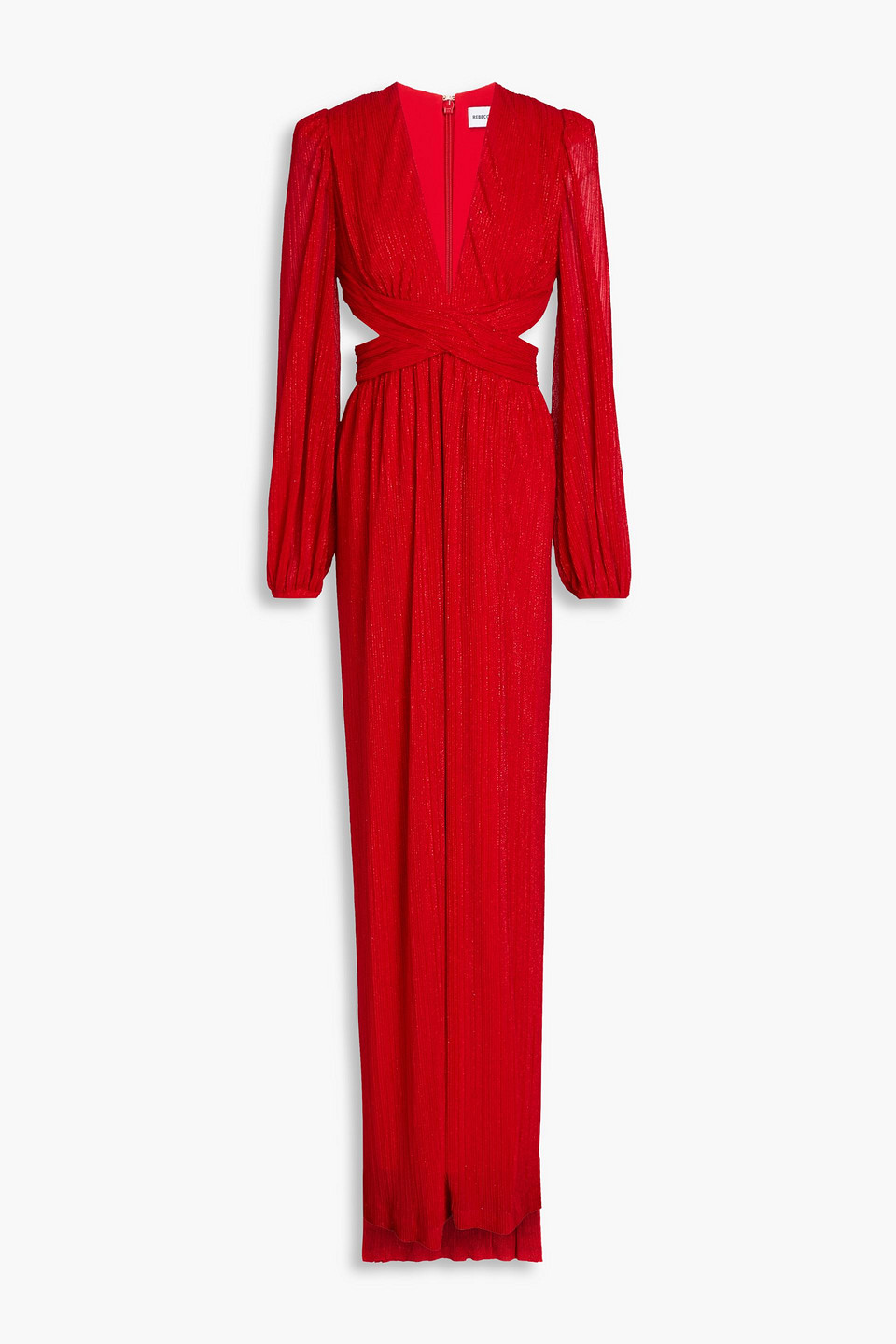Rebecca Vallance Samantha Long-sleeve Maxi Dress In Red