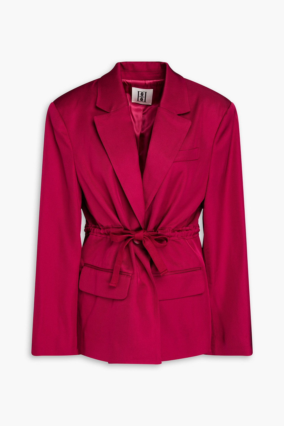 By Malene Birger Biento Twill Blazer In Crimson